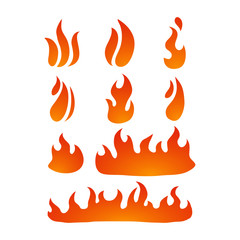 creative flame fire icon symbol design