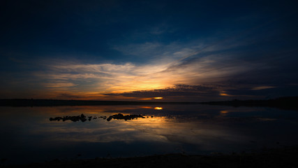 Obraz premium Sonnenuntergang am See