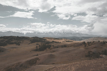 View of the North Chui ridge in the Altai mountains