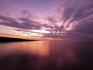 Naklejka premium Wonderful picturesque places , many seagulls and good view at Bangpu Recreation Center ,Samut Prakan THAILAND.