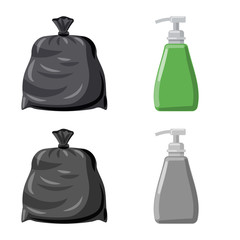 Vector design of cleaning and service symbol. Collection of cleaning and household stock symbol for web.