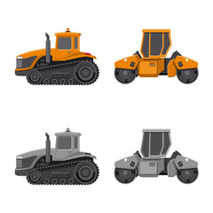 Fototapeta premium Vector illustration of build and construction sign. Collection of build and machinery stock vector illustration.