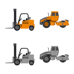 Vector design of build and construction logo. Set of build and machinery stock symbol for web.