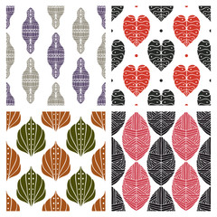 vintage bohem doodle art seamless pattern design