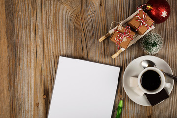 New Year's Resolution background. Free space for a text.