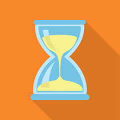 Sandglass, sandclock, flat design, vector eps10 illustration