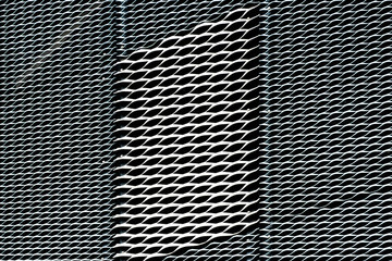 Abstract close-up view of modern aluminum ventilated on facade 