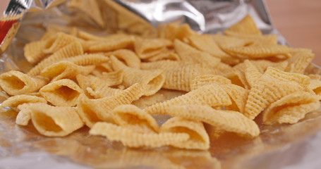 Eating Corn chip