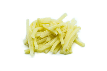 bambusstreifen bambus isoliert freigestellt auf weißen Hintergrund, Freisteller