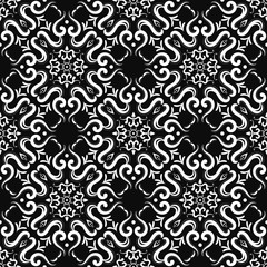 elegant luxurious damask floral art seamless pattern design