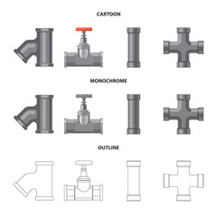 Isolated object of pipe and tube symbol. Collection of pipe and pipeline vector icon for stock.