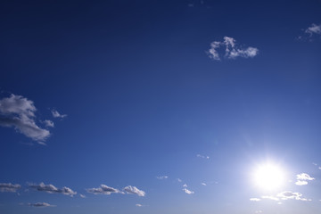 The sky with the sun below