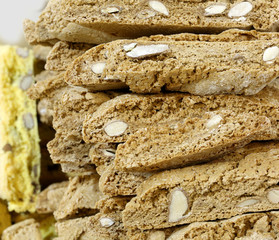 background of italian biscuits called CANTUCCI