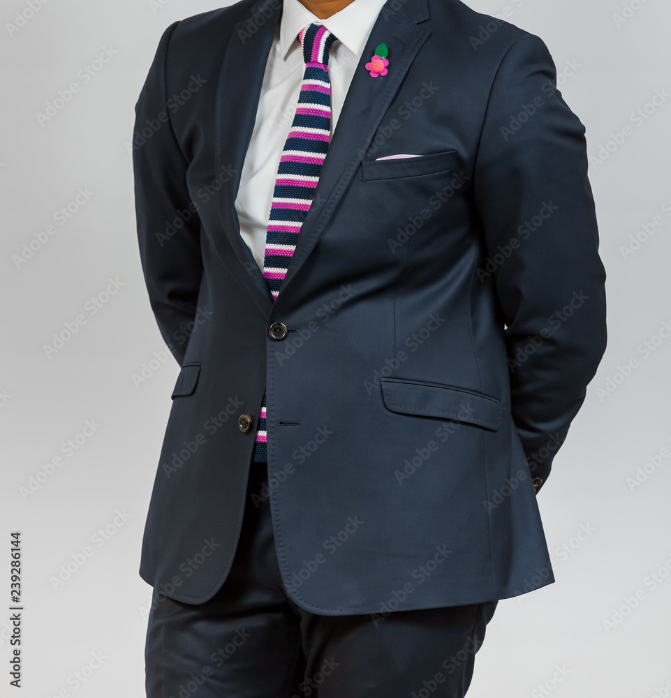 Poster African Black hands and arms of businessman in a suit