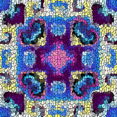 Seamless grunge abstract square pattern. Paint grunge cracks.