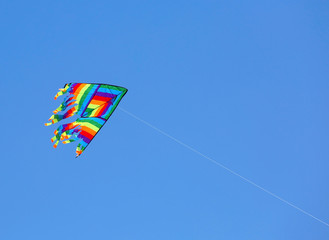 colorful kite is a symbol of serenity and freedom