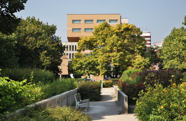 Gardens of Smetana in Usti nad Labem. Czech Republic