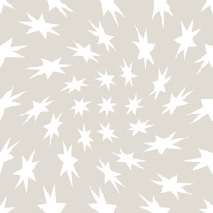 Seamless geometric star vector pattern. Retro design backdrop texture.