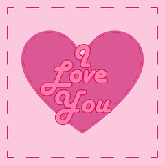 St. Valentine's greeting card. Happy valentine's day background. Valentine's day background with hearts. Pink heart on a pink background with the inscription 