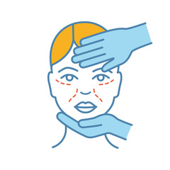 Cosmetologist examination color icon