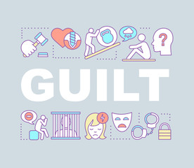 Guilt word concepts banner