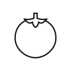 Tomato outline icon, vegetable symbol, healthy food vector sign isolated on white background. herbaceous plants