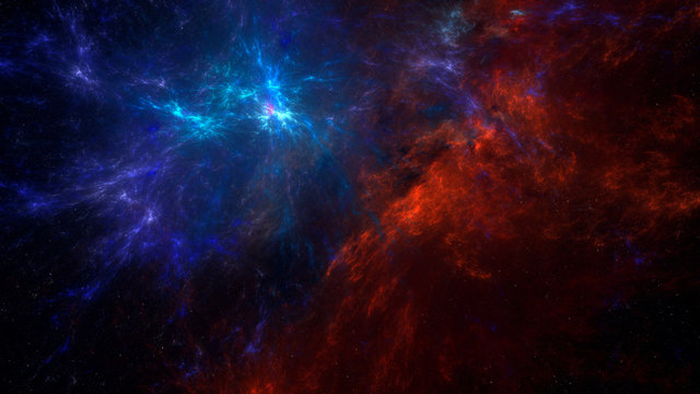 colorful galaxies, nebula in abstract space background