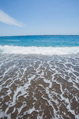 Sea in Positano. Italian landscape. Famous place