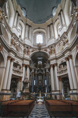 LVIV, UKRAINE - June 2015: Inside of Dominican Church in Lviv City, Ukraine