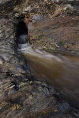 Cave entrance Maenporth Beach Falmouth Cornwall