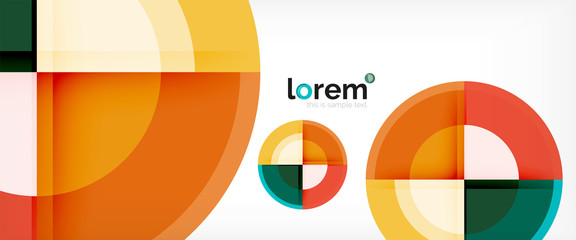 Obraz premium Multicolored round shapes abstract background