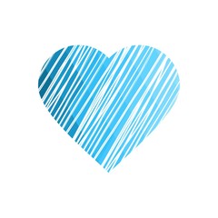 Geomatric hearts love vector icon. Heart icon set vector. Blue low poly style. - Vector