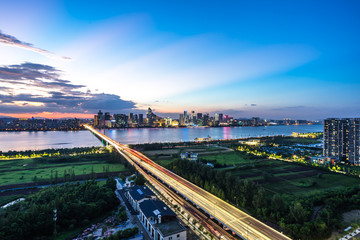 panoramic city skyline