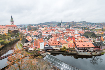 Naklejka na ściany i meble medieval town of cesky krumlov, czech republic