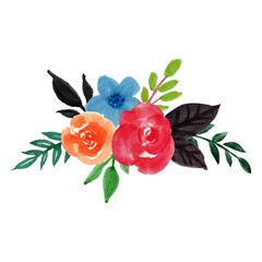 watercolor flower floral ornament art