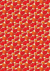 rot orange Herzen