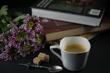 Photo composition with books