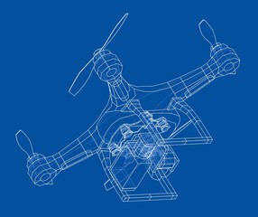 Drone concept. Vector