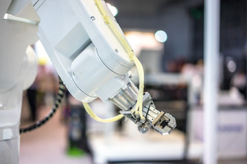 robot arm in factory