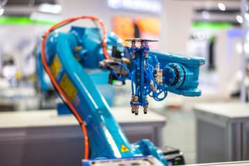 robot arm in factory