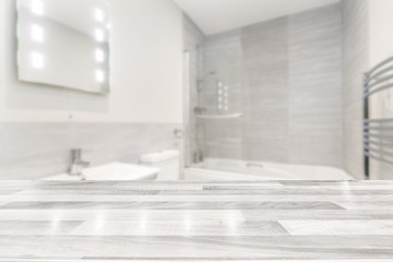 Empty countertop in a bathroom