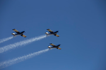 Aerobatics in an air show