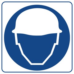 Safety sign. Safety Helmets Must Be Worn.