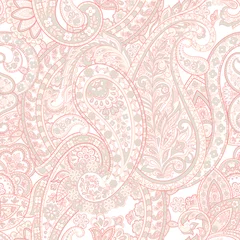 Deurstickers Paisley naadloos paisleypatroon. Kleurrijke vector achtergrond