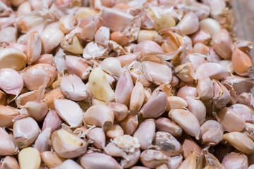 Fresh garlic background, Vegetables for healthy.