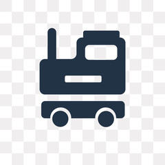 Toy train vector icon isolated on transparent background, Toy train  transparency concept can be used web and mobile