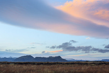 Iceland, twilight landscape