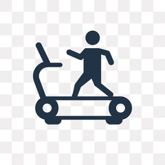 Running Treadmill vector icon isolated on transparent background, Running Treadmill  transparency concept can be used web and mobile