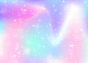 Unicorn background with rainbow mesh. 