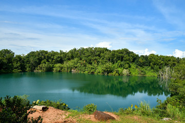 Nature crater reservoir